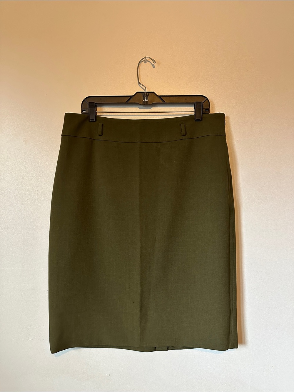 Black Label Classic Olive Green Pencil Skirt Women's Size 12